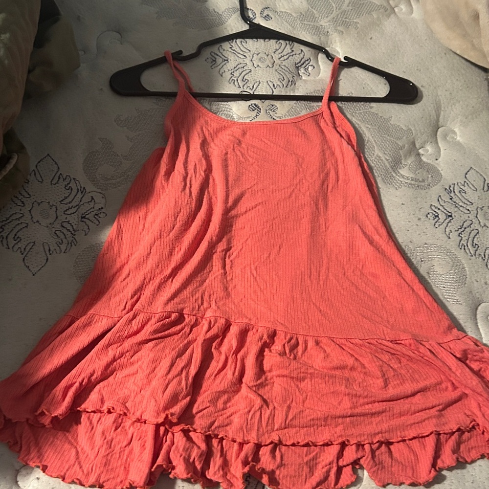 ⭐️American Eagle 🦅 Sheer Red Sleeveless Mesh Tank 🔝 SiZE LG